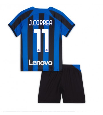Inter Milan Joaquin Correa #11 Hjemmedraktsett Barn 2022-23 Kortermet (+ Korte bukser)
